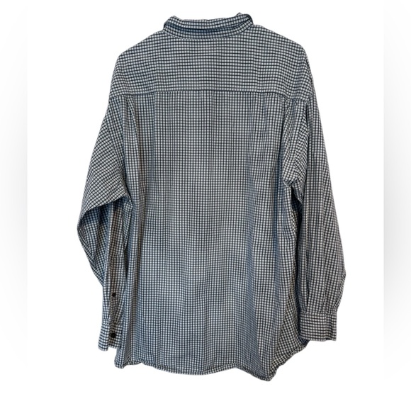 Columbia Men’s Long-Sleeve Button-Down Plaid Shirt Size XXL White/Green-Blue - Picture 2 of 8